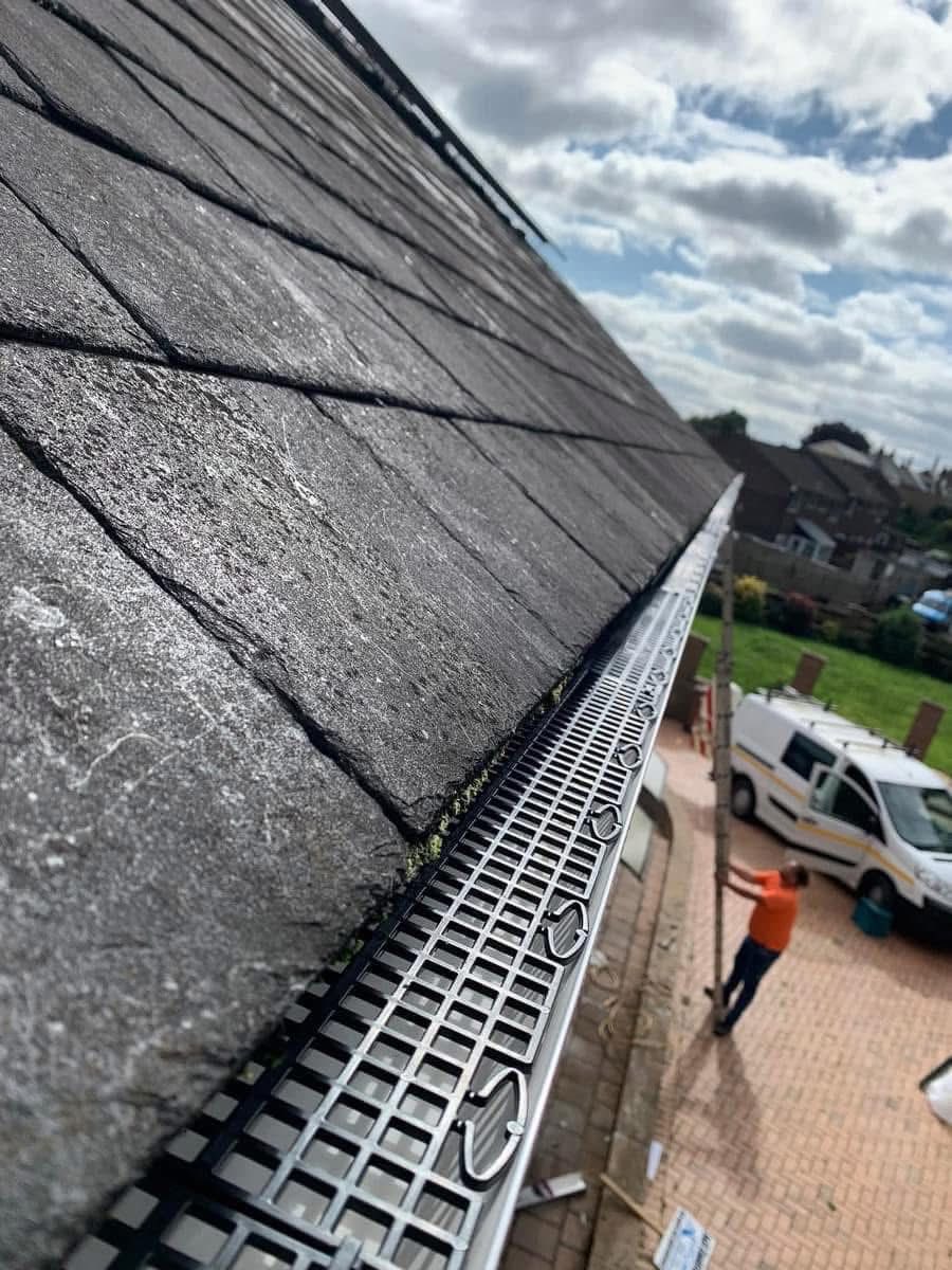 Gutter installation project in St Just