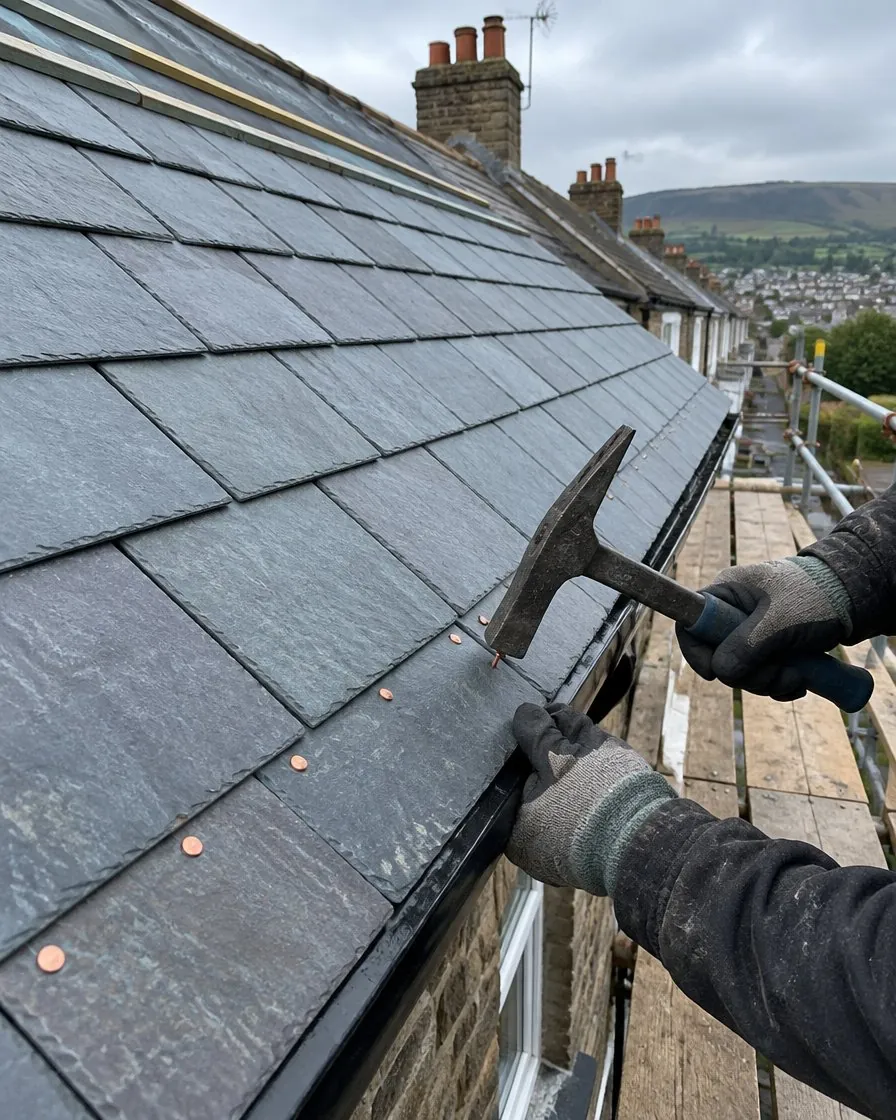 Slate roofing in St Just